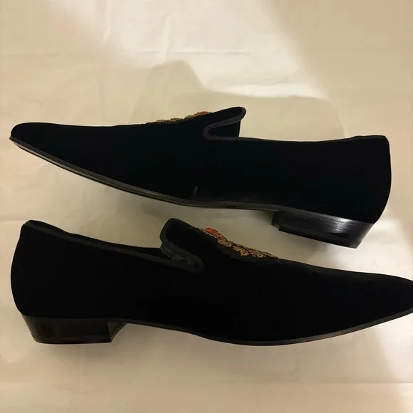 NWOT SAINT LAURENT mens velvet loafers - Picture 7 of 14